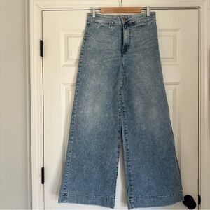 LC Lauren Conrad High Rise Wide Leg Light Blue Jeans